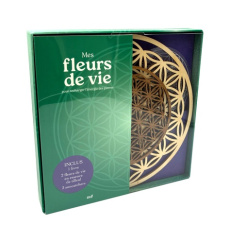 Mon coffret Fleur de vie. L'art de recharger les pierres. Avec un livre d'initiation, 10 pierres rou - COLLECTIF