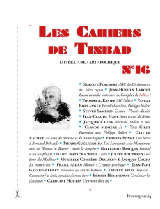 Les Cahiers de Tinbad N° 16 - COLLECTIF