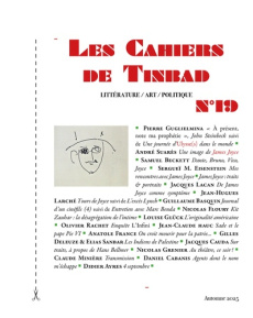 Les Cahiers de Tinbad N° 19, automne 2025 - COLLECTIF
