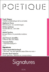 Poétique N° 125 : Signatures - COLLECTIF