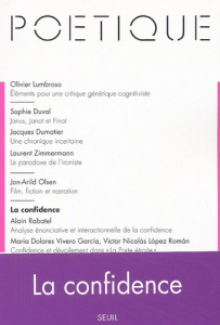 Poétique N° 141, Février 2005 : La confidence - COLLECTIF