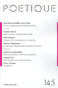Poétique N° 145, Février 2006 - COLLECTIF