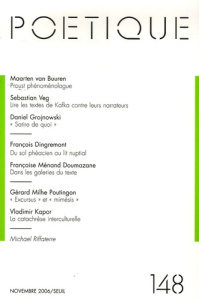 Poétique N° 148, Novembre 2006 - COLLECTIF