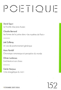 Poétique N° 152 - COLLECTIF