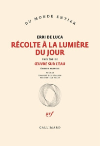 Récolte à la lumière du jour. Précédé de Oeuvre sur l'eau, Edition bilingue français-italien - De Luca Erri ; Valin Danièle