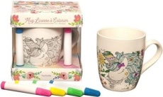 Mug Licorne à colorier Art-thérapie. Coffret avec 1 mug et 4 feutres - Dellerie Florence ; Lopez Elena ; Kostanek Lidia