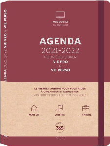 Agenda. Pour équilibrer vie pro & vie perso, Edition 2021-2022 - EDITIONS 365