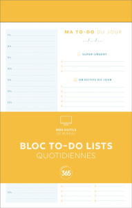 Bloc de to-do lists quotidiennes - EDITIONS 365