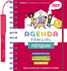 Agenda familial Mémoniak. Tous les outils pour s'organiser en famille. Avec 1 stylo , 700 autocollan - EDITIONS 365/NESK