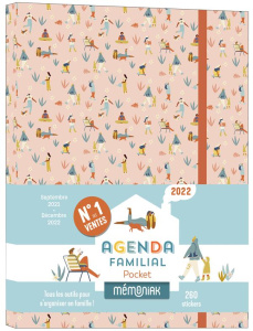 Agenda familial pocket Mémoniak. Avec 260 stickers, Edition 2021-2022 - EDITIONS 365/NESK