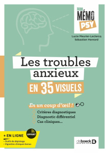 Les troubles anxieux en 35 visuels - Meurier-Leclercq Lucie ; Henrard Sébastien