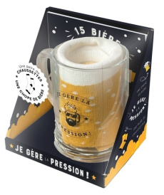Je gère la pression ! Coffret avec 1 chope à bière, 1 paire de chaussettes et 1 livret de recettes d - Houdré-Grégoire Sandrine ; Deslandes Charly