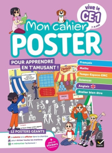 Mon cahier poster Vive le CE1 ! Pour apprendre en t'amusant ! - Ledoux Julien