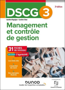 Management et contrôle de gestion DSCG 3. Fiches de révisions, Edition 2025-2026 - Ragaigne Aurélien ; Tahar Caroline