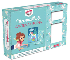 Coffret Cartes à broder. Contient : 1 livret d'explications, 2 cartes tableaux à broder, 20 cristaux - Rohrbach Sophie