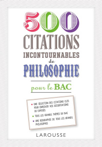 500 citations incontournables de philosophie pour le BAC - Romeur Anne-Laure