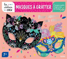 Masques à gratter pour toutes les fêtes. Avec 7 masques, 1 stylet et de l'élastique - SOLENNE ET THOMAS