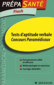 Tests d'aptitude verbale. Concours paramédicaux - Vasseur Martine