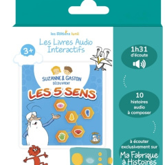 Coffret livre audio - s&g decouvrent les 5 sens - LUNII