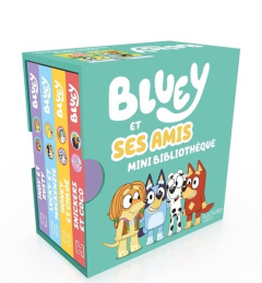 Ma mini bibliothèque Bluey et ses amis. Coffret en 4 volumes : Indy et Rusty ; Lucky et Mackenzie ; - BBC STUDIOS - LADYBI