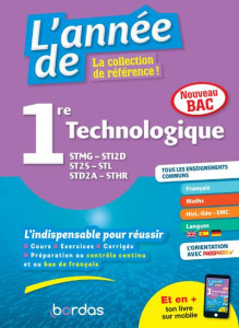 L'année de 1re STMG, STI2D, ST2S, STL, STD2A, STHR - Pailloux-Riggi Sophie ; Turgis Jacqueline ; Aousti