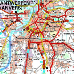 ANTWERPEN 11373 ANVERS CARTE PROV. BELG. MICHELIN