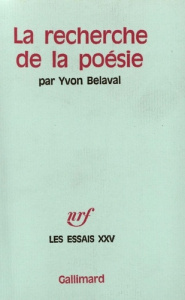 La recherche de la poésie - Belaval Yvon