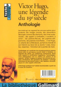 Victor Hugo, une légende du 19e siècle. Anthologie - Hugo Victor ; Vivès Vincent