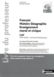 Francais Histoire Géographie EMC CAP. Livre du professeur, Edition 2022 - David Adrien ; Godeau Eric
