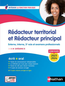 Concours Rédacteur territorial et Rédacteur principal Catégorie B. Concours externe, interne, 3e voi - Tuccinardi Pascal ; Mango Léonard ; Pioz Patricia