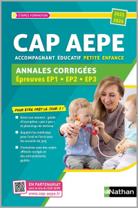 Annales corrigées CAP AEPE. Epreuves EP1, EP2 et EP3, Edition 2025-2026 - Rebih Louisa ; Paccou Christelle