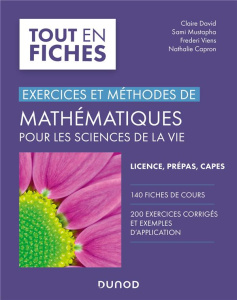 Mathématiques pour les sciences de la vie - David Claire ; Mustapha Sami ; Viens Frederi ; Cap