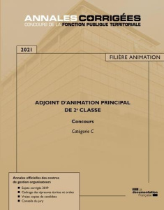 Adjoint d'animation principal de 2e classe. Concours catégorie C, Edition 2021 - CENTRE INTERDEPARTEM