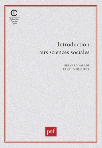 Introduction aux sciences sociales - Valade Bernard