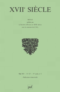 XVIIe siècle N° 227, Mai 2005 - Kapp Volker ; Campangne Hervé-Thomas ; Kowzan Tade