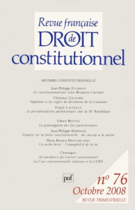 Revue française de Droit constitutionnel N° 75, Juillet 2008 : Droit constitutionnel africain - Pollet-Panoussis Delphine ; Boumakani Benjamin ; P