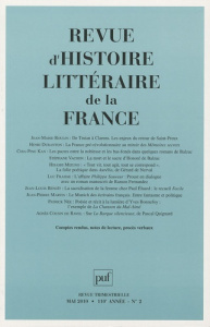 Revue d'histoire littéraire de la France N° 2, Mai 2010 - Roulin Jean-Marie ; Duranton Henri ; Kan Chia-Ping