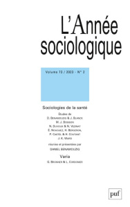 L'Année sociologique Volume 73 N° 2/2023 : Sociologies de la santé - Benamouzig Daniel