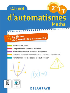 Carnet d’automatismes maths Bac Pro 2de, 1re, Tle - Huaumé Patrick ; Salette Pierre ; Rabah Hamid