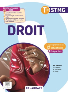 Droit Tle STMG. Le programme en 12 situations   Prépa Bac, Edition 2024 - Idelovici Philippe ; Campain Elisabeth ; Deltombe