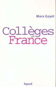 Collèges de France - Goyet Mara