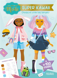 Mon carnet de mode Super kawaii.   de 100 stickers - CHARLIE POP