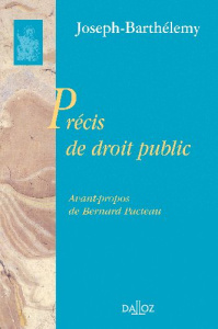 Précis de droit public - BARTHELEMY JOSEPH