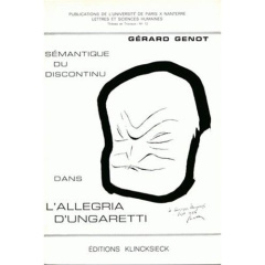 Sémantique du discontinu dans L'Allegria d'Ungaretti - Genot Gérard
