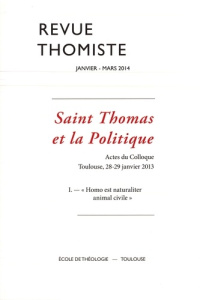 Revue thomiste N° 1/2014, janvier-mars 2014 - Margelidon Philippe-Marie