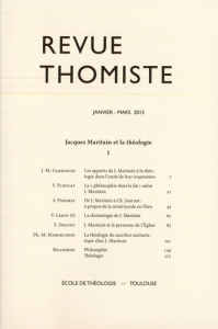 Revue thomiste N° 1/2015, janvier-mars 2015 - Margelidon Philippe-Marie