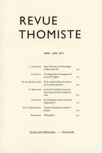 REVUE THOMISTE - N 2/2017 - MARGELIDON P-M.