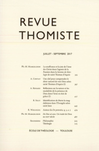 Revue thomiste N° 3/2017, juillet-septembre 2017 - Margelidon Philippe-Marie