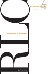 Revue de littérature comparée N° 376, octobre-décembre 2020 : Comparatismes de la différence - Brunel Pierre ; Gély Véronique ; Pageaux Daniel-He