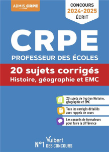 Histoire Géographie EMC. 20 sujets corrigés, Edition 2024-2025 - Loison Marc ; Considère Sylvie ; Janson André ; Ma